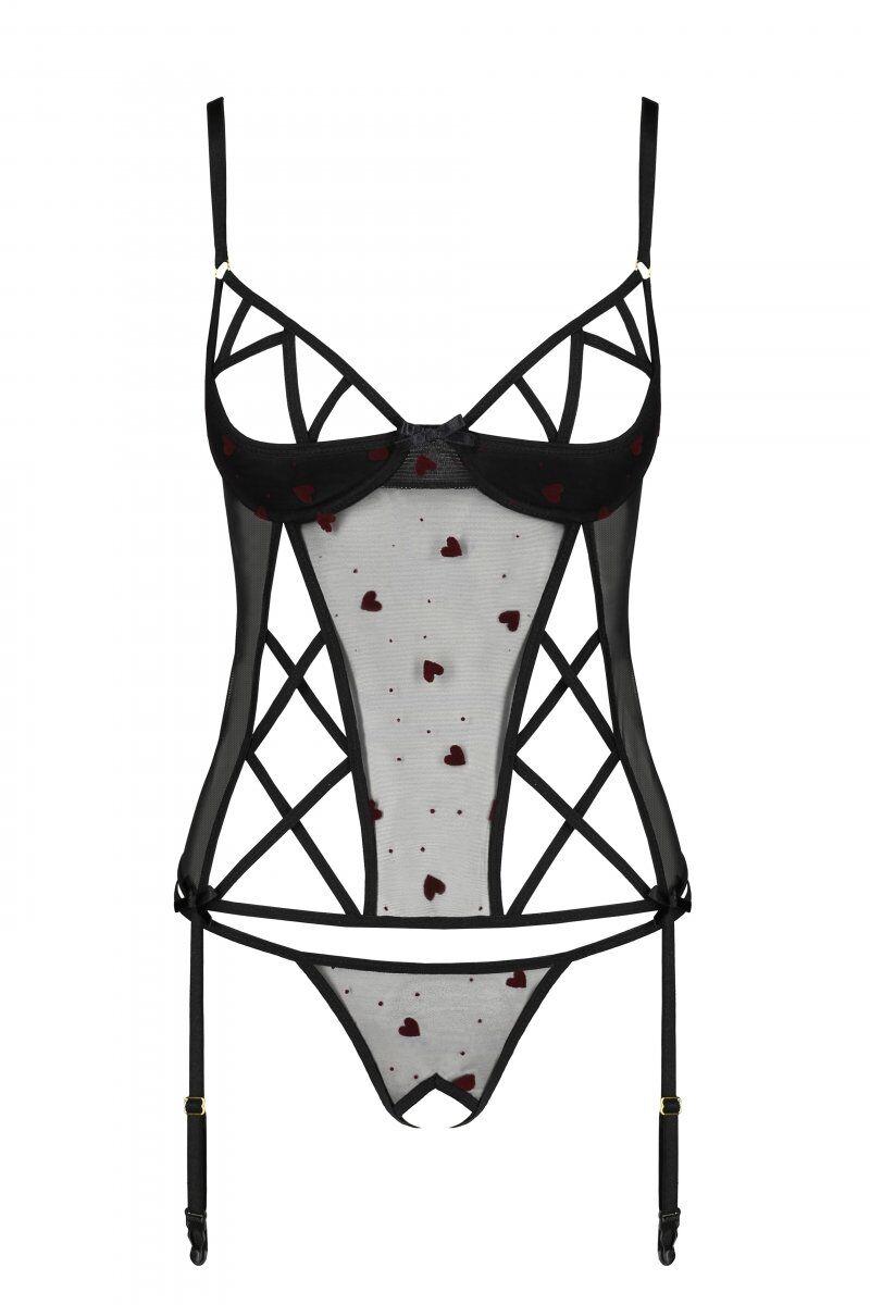 Корсет Passion LOVELIA CORSET L/XL Black