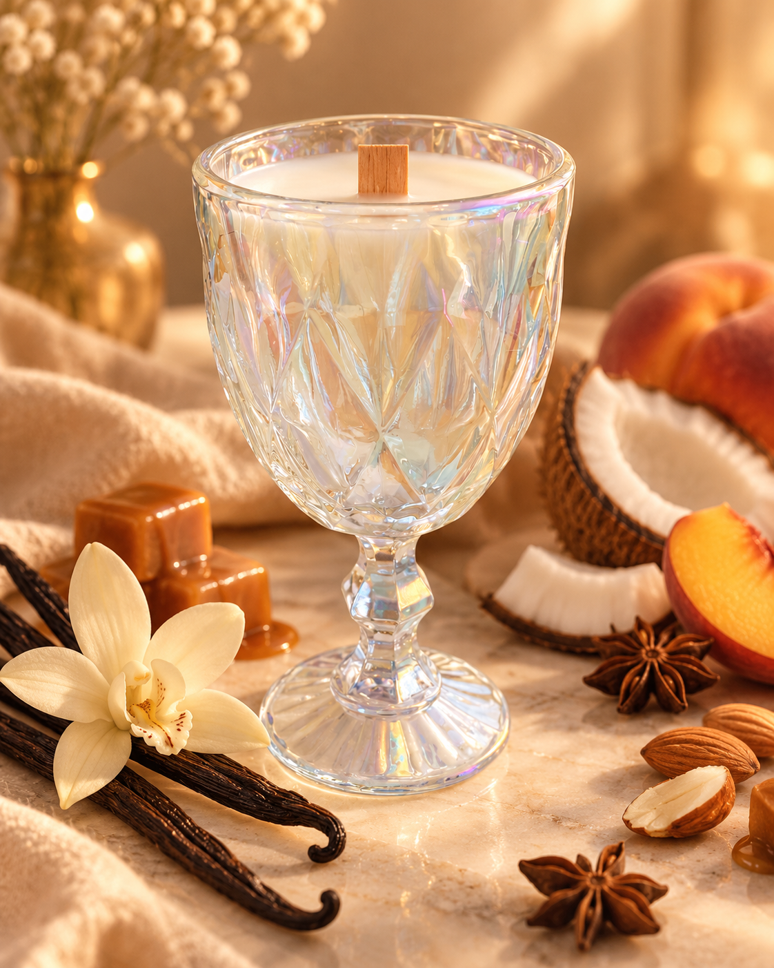 Свеча ароматическая Franterro Gem Vanilla Spicy 250 г (FRN-1086)