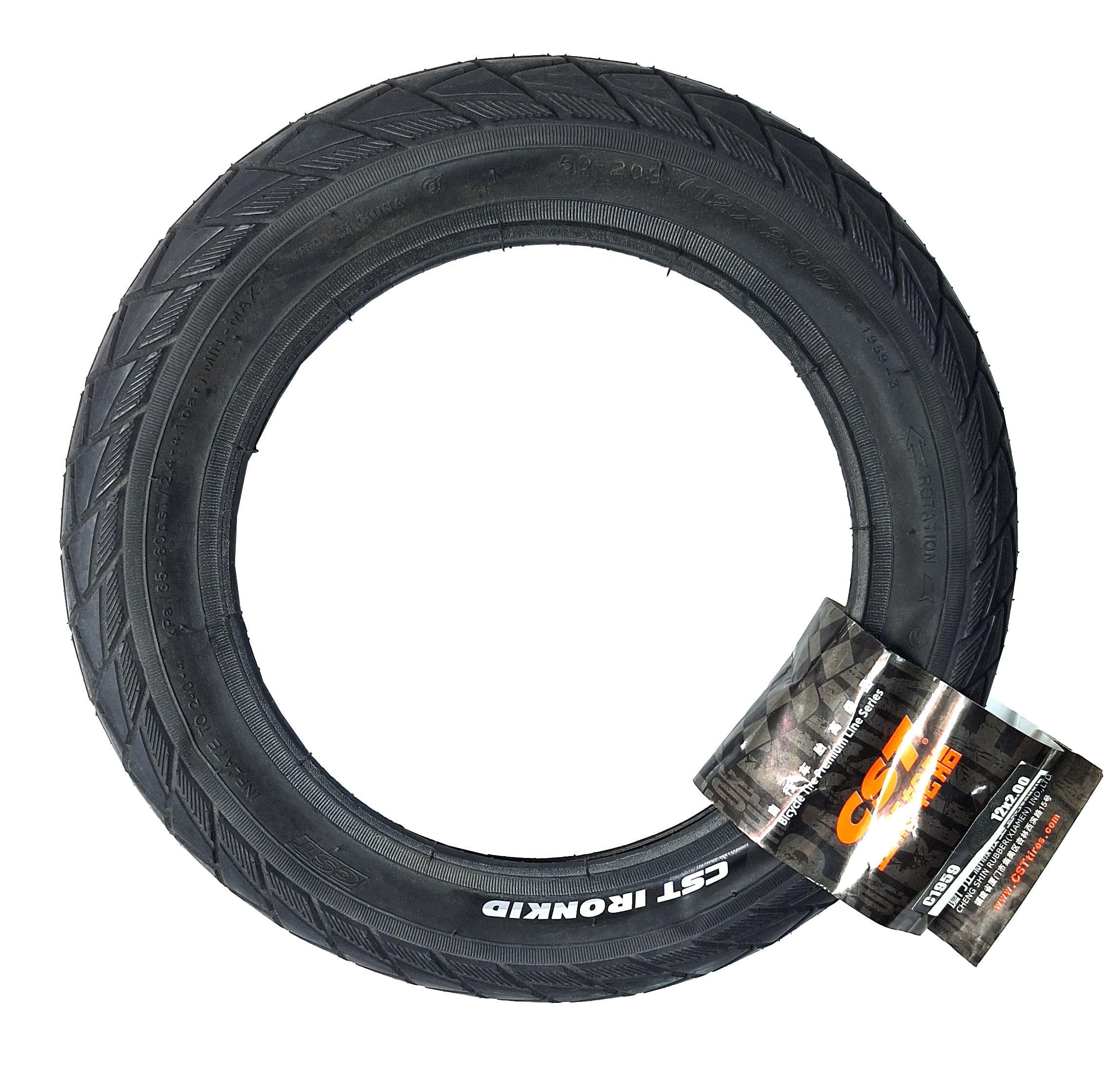 Покрышка для детского велосипеда CST C1959-3 Ironkid полуслик 12x2,0" корд 60 TPI (50-203)