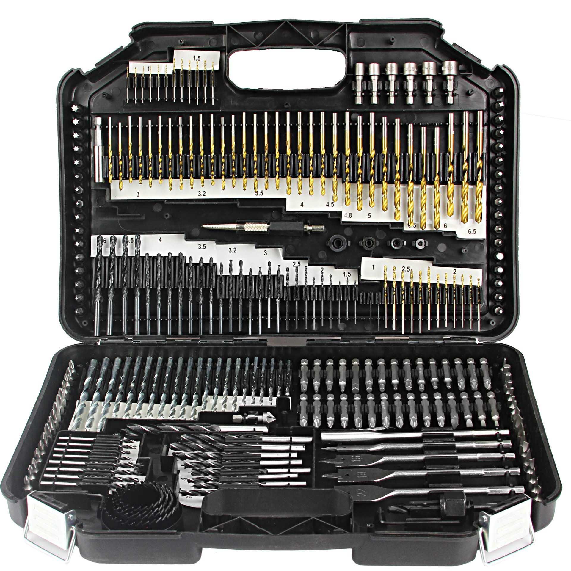 Набір свердл та коронок універсальний для бетону/дерева/металу Mar-Pol M22330 246 шт. (27188086)