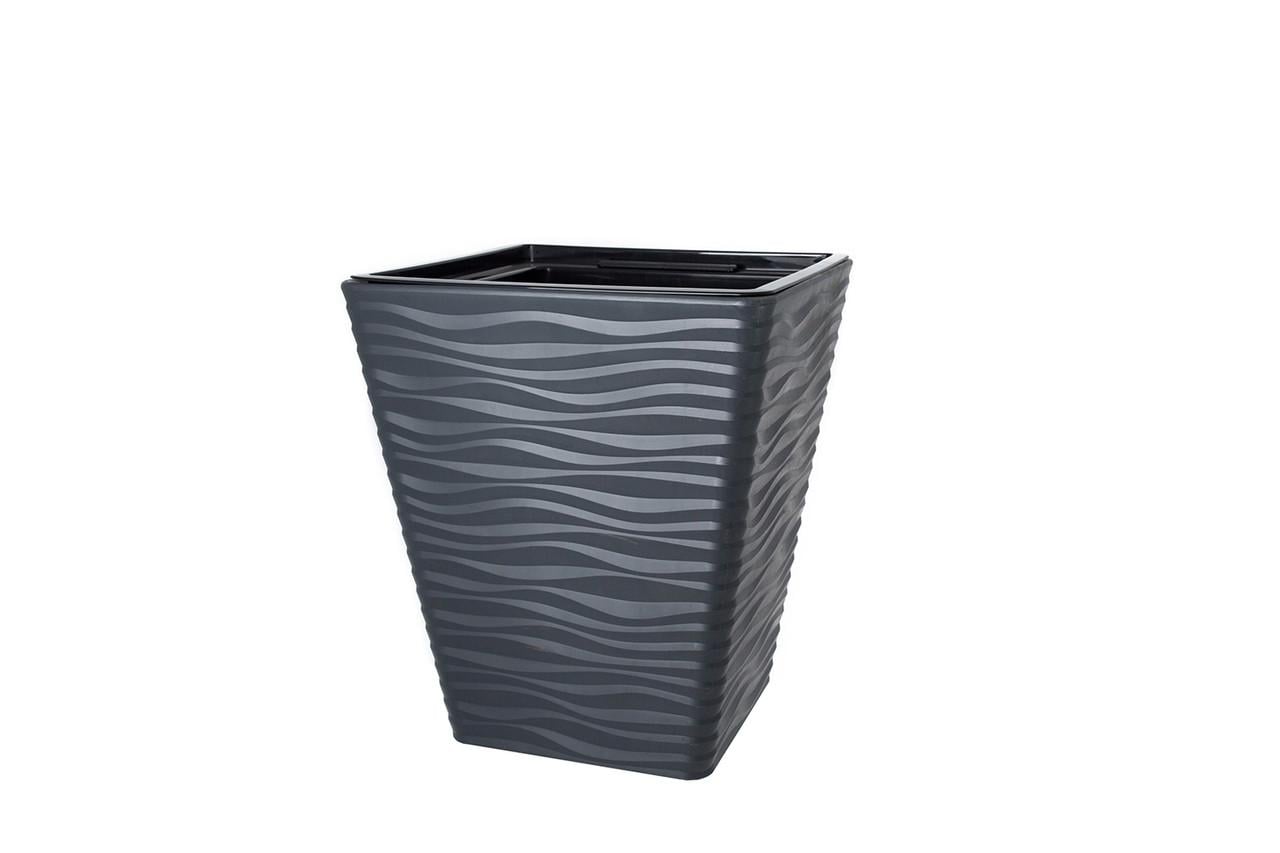 Горшок для цветов Form-Plastic Сахара Дюны 41 л 40х44 см Антрацит