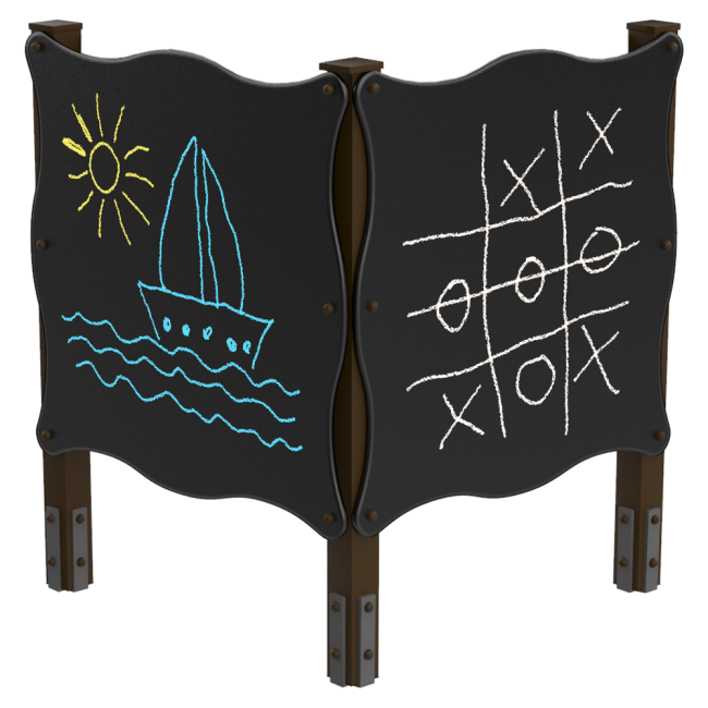 Доска для рисования для детской игровой площадки Kidigo 122х122х162 см Разноцветный (1127670964) - фото 6