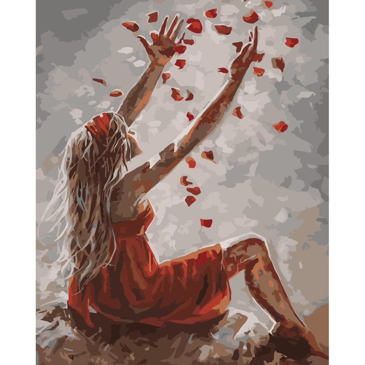 Картина по номерам Strateg Премиум Лепестки любви 30x40 см (SS-6553)