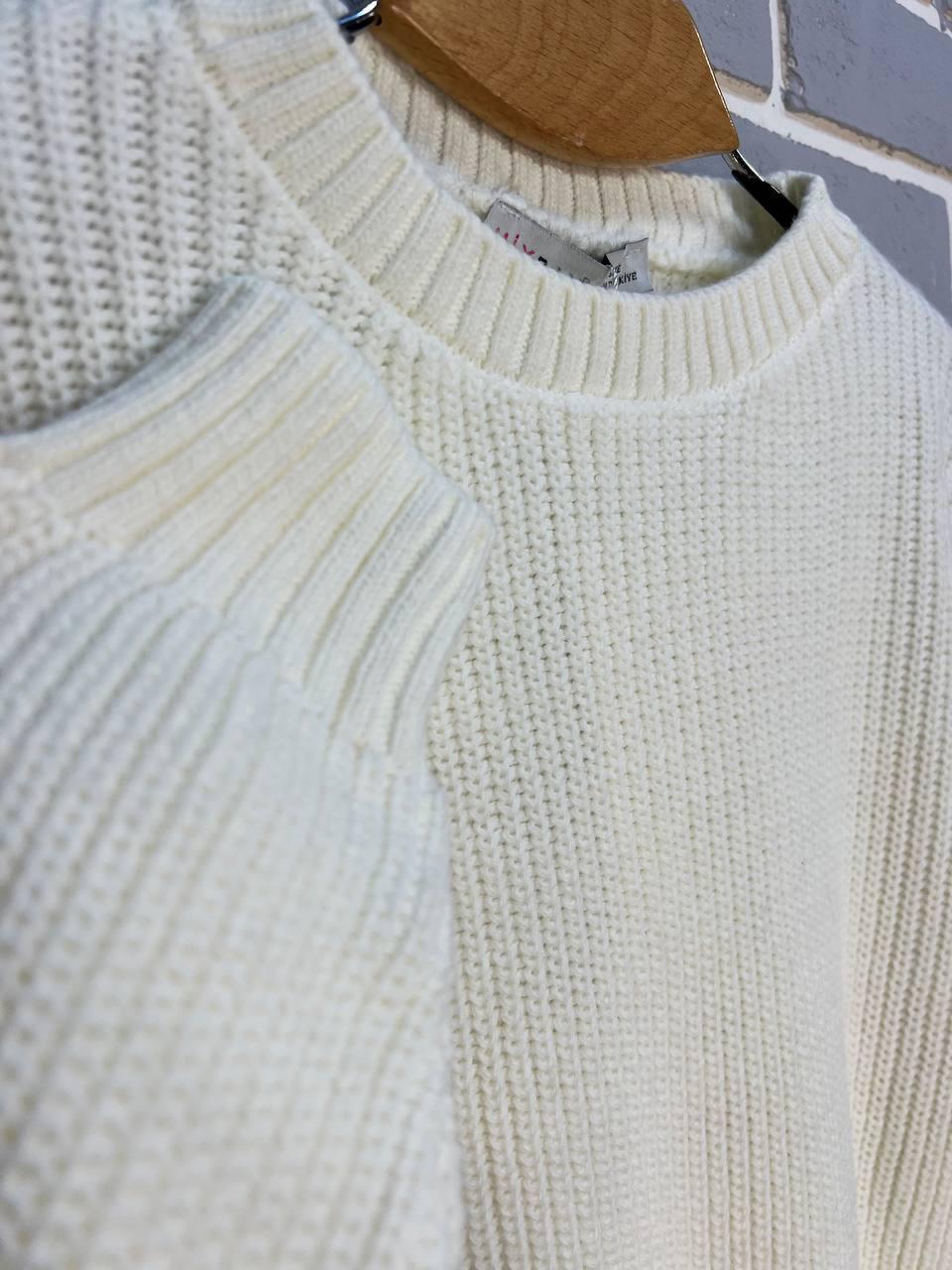 Свитер женский MIX RAY 6716 простой короткий базовый однотонный OS Белый (1235) - фото 4 Свитер женский MIX RAY 6716 простой короткий базовый однотонный OS Белый (1235) - фото 4