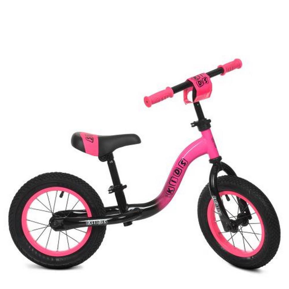 Беговел детский PROFI KIDS ML1201A-4 12 дюймов Розово-черный