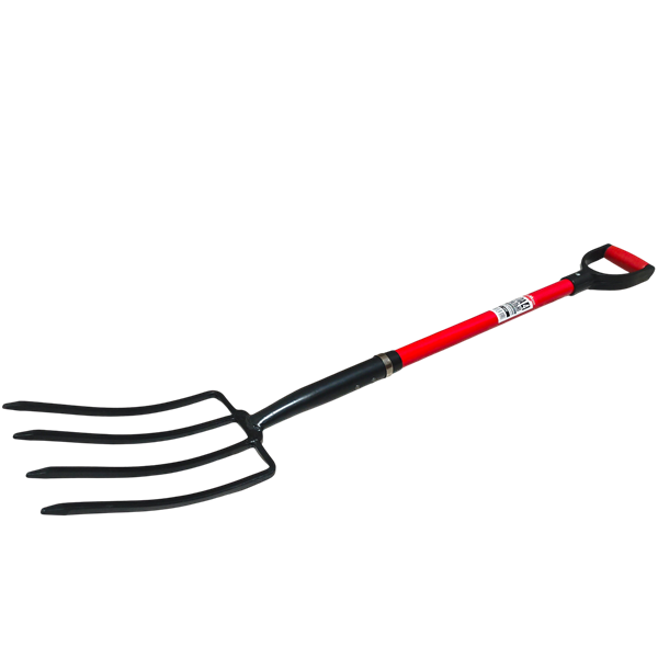 Вилы четыре зуба стеклопластиковый черенок пластиковая ручка WoffMann