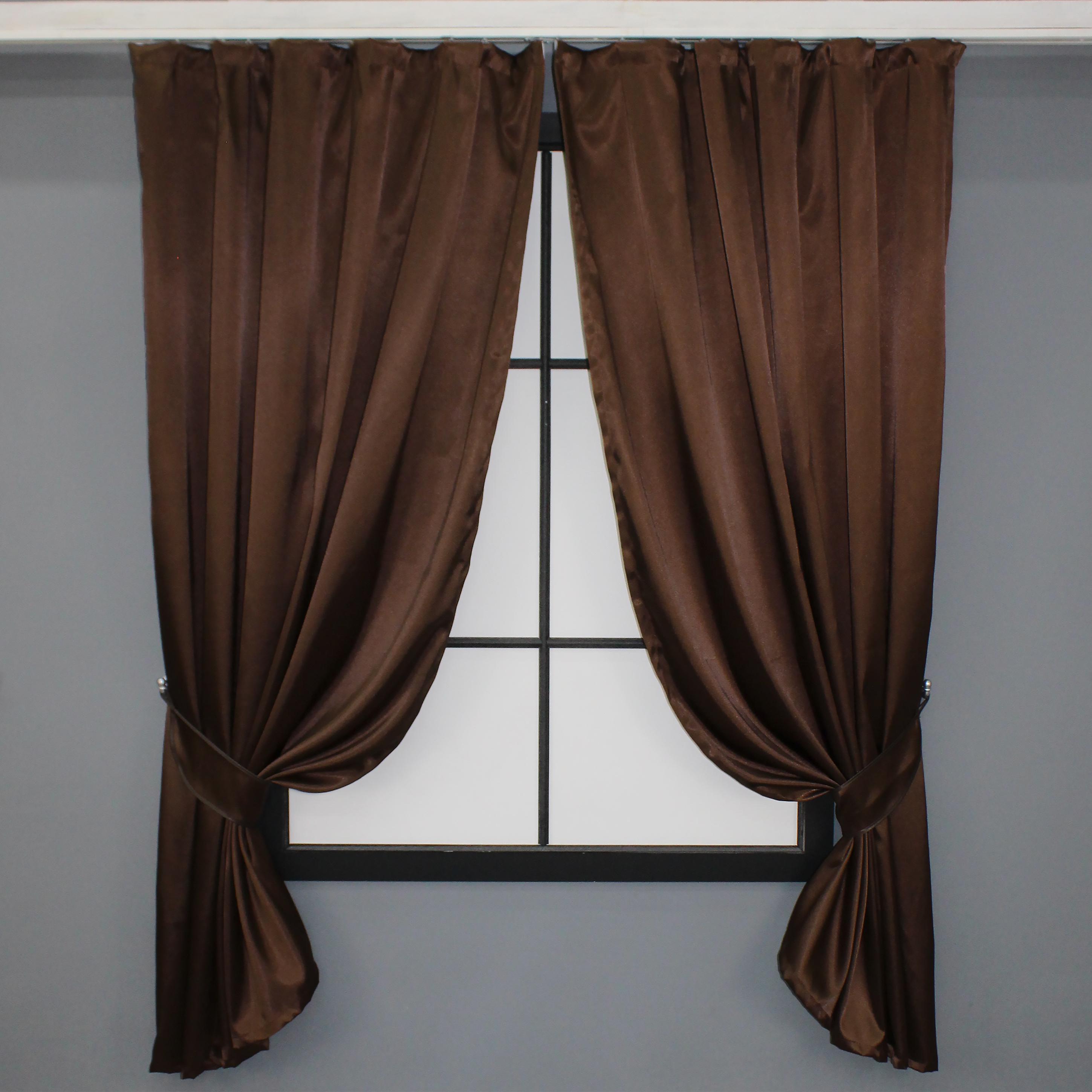 Комплект коротких штор VR-Textil l Атлас № 798ш монорей 140х170 см 2 шт. Коричневый (35-0140) Комплект коротких штор VR-Textil l Атлас № 798ш монорей 140х170 см 2 шт. Коричневый (35-0140)
