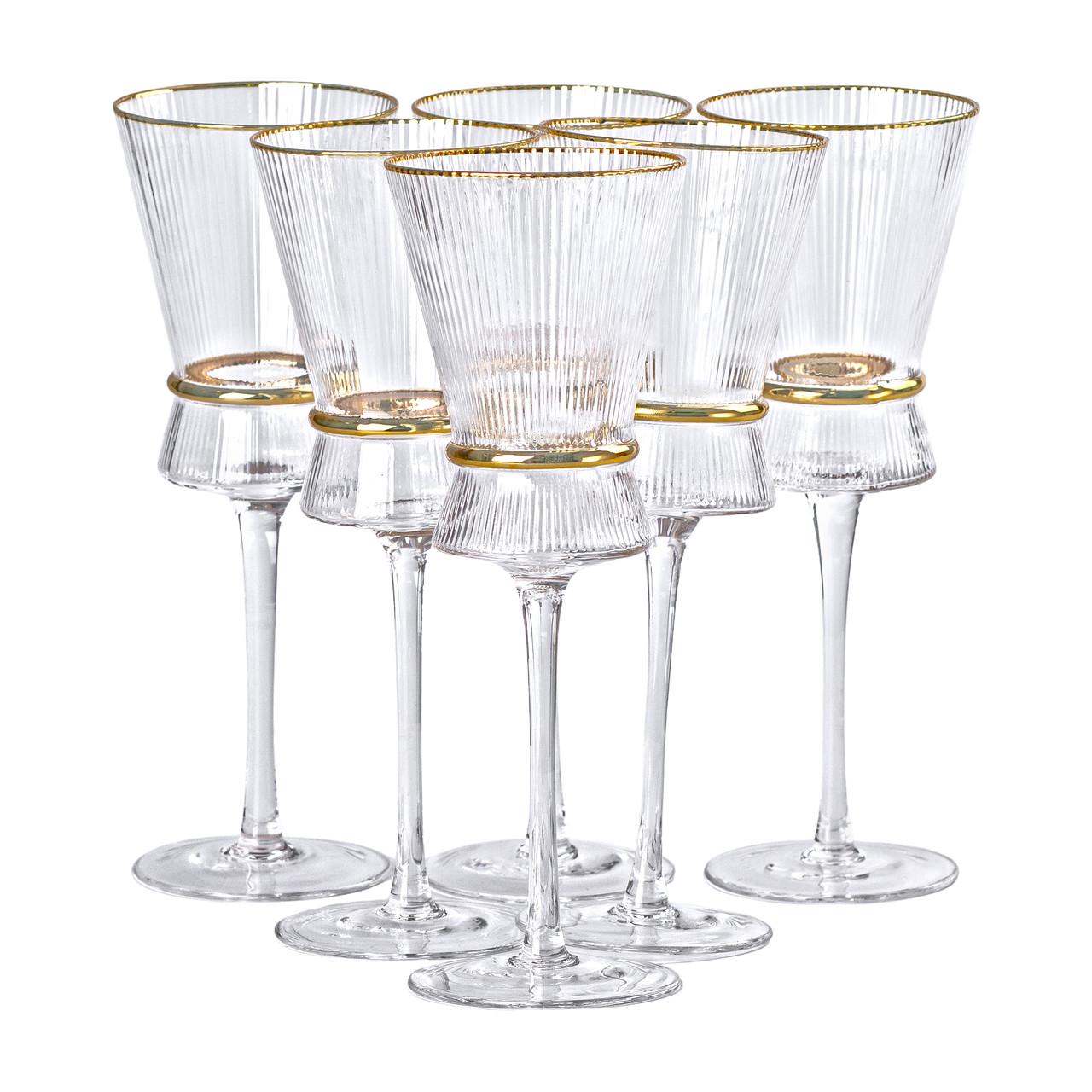 Набір для вина із високими тонкими ніжками 300 мл 6 шт.