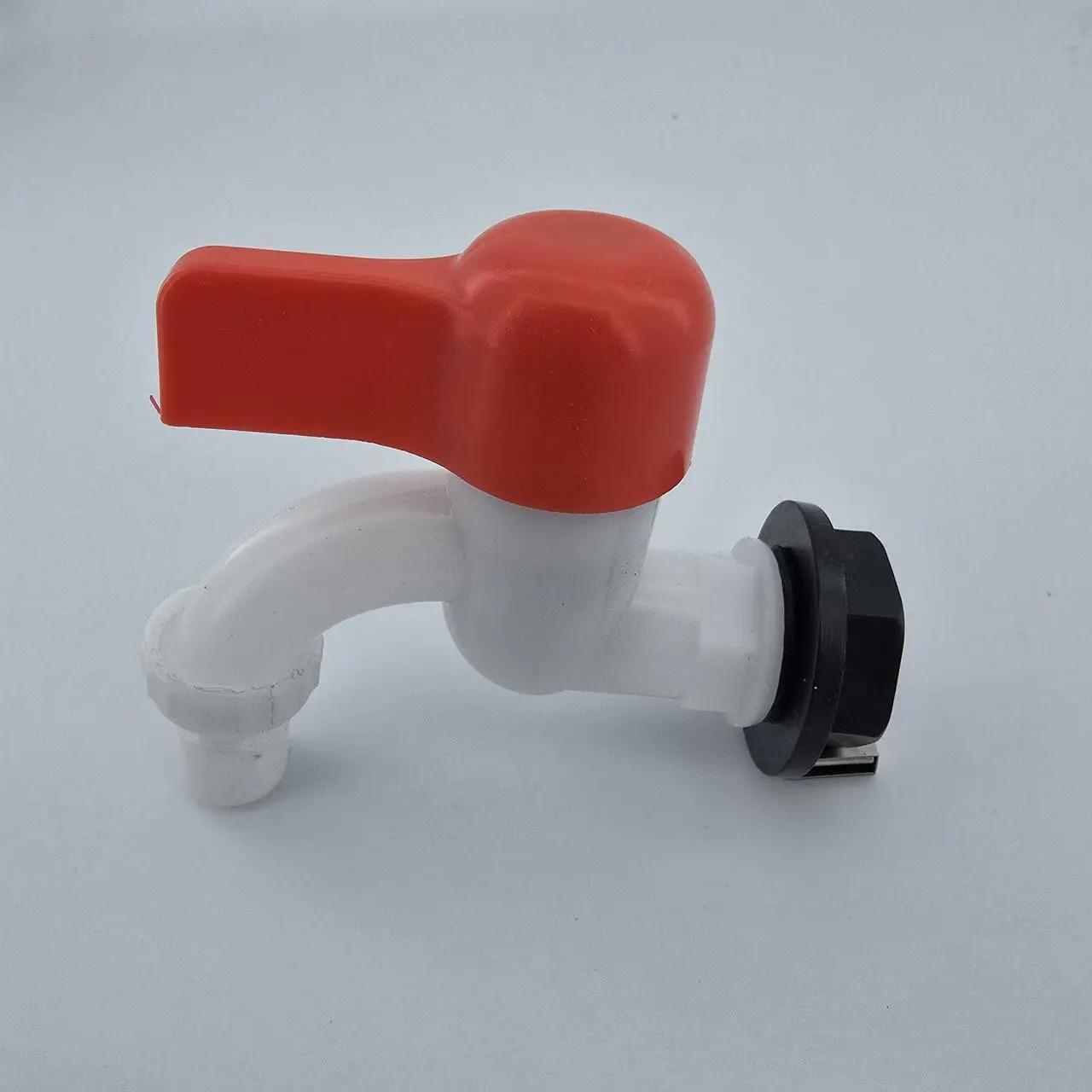 Кран шаровий ПВХ 1/2" полив пластиковий для рукомийника Білий