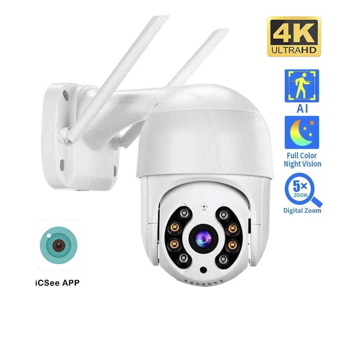 Камера видеонаблюдения уличная ICSEE IP Wi-Fi PTZ Smart Camera поворотная (2345600831) - фото 9