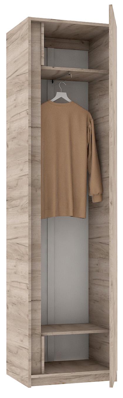 Шкаф пенал для одежды Мастер Форм Брайт 520х376х2000 мм Дуб крафт серый (20548) - фото 2 Шкаф пенал для одежды Мастер Форм Брайт 520х376х2000 мм Дуб крафт серый (20548) - фото 2