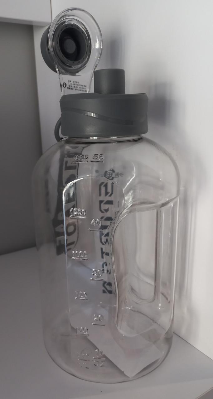 Пляшка спортивна для води 1,7 л Сірий (2320488978) - фото 4 Пляшка спортивна для води 1,7 л Сірий (2320488978) - фото 4