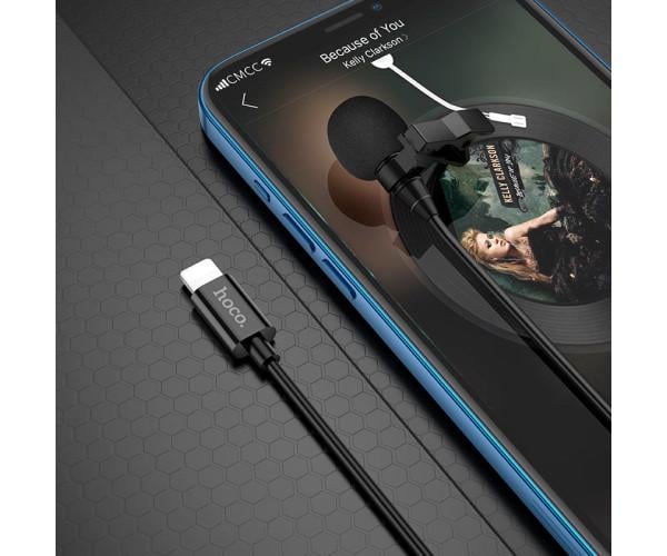 Микрофон петличный Hoco L14 Lightning 2 м Black - фото 2