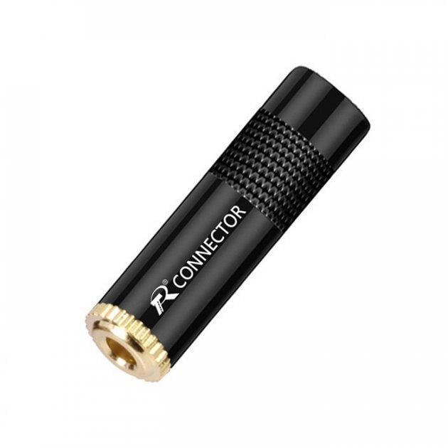 Штекер под пайку R Connector Jack 3,5 мм Female TRS металл Black (A48436)