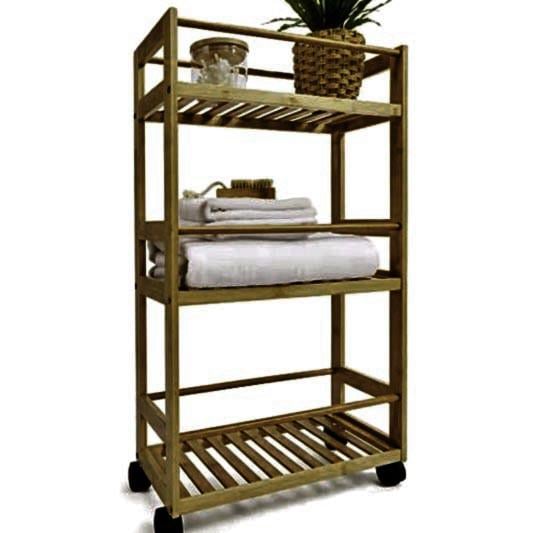 Этажерка на колесах из дерева Рангел Мускат (ЭТА-001607)