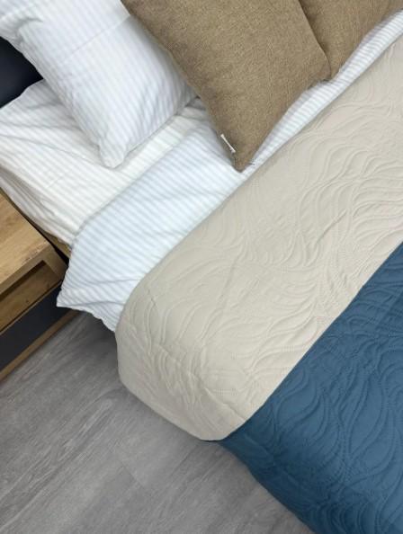 Покривало двостороннє Decorator Microfiber 180х215 см Синій/Бежевий (85-094) - фото 4