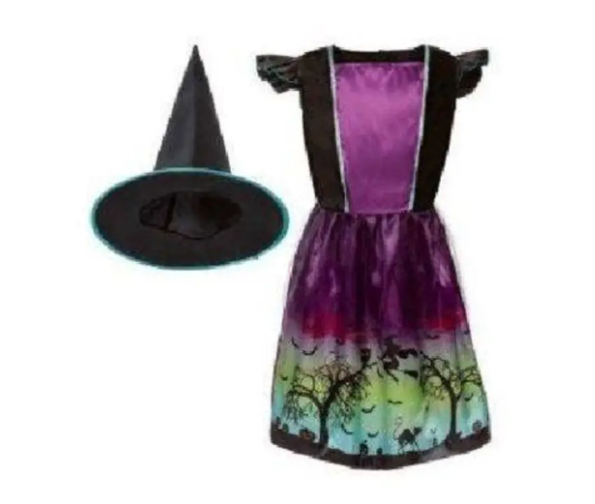 Костюм на Хэллоуин для девочки со шляпой S Разноцветный (154210) - фото 5