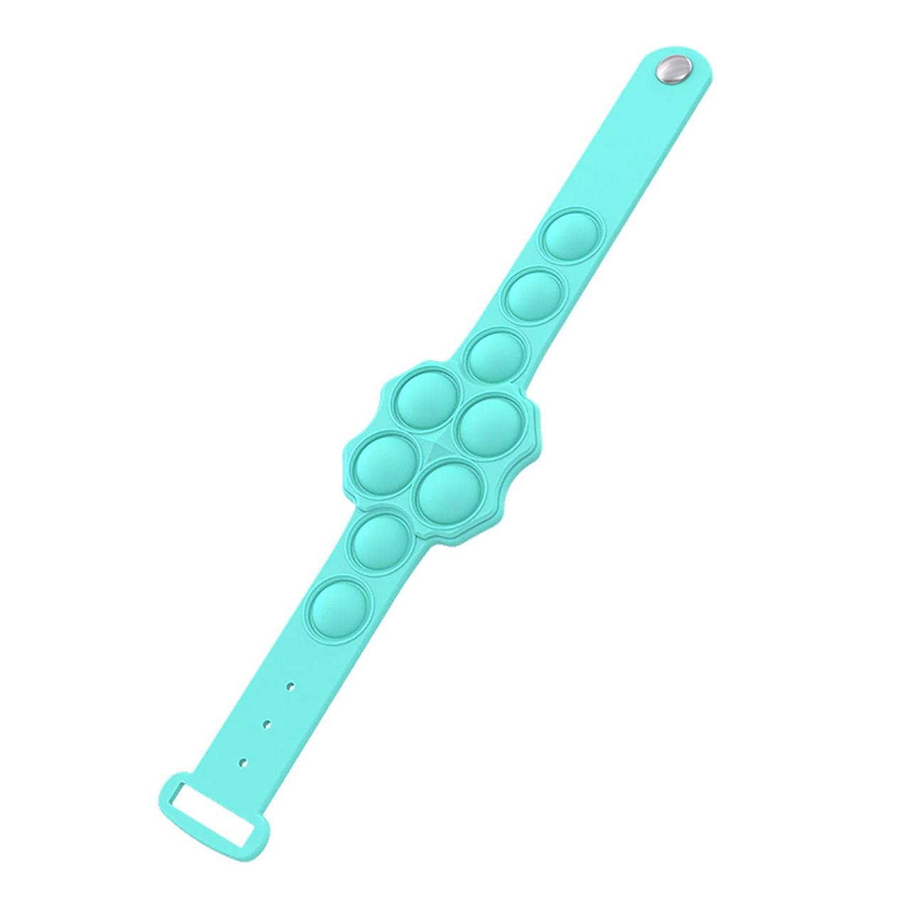 Браслет-антистресс поп ит силиконовый Бирюзовый