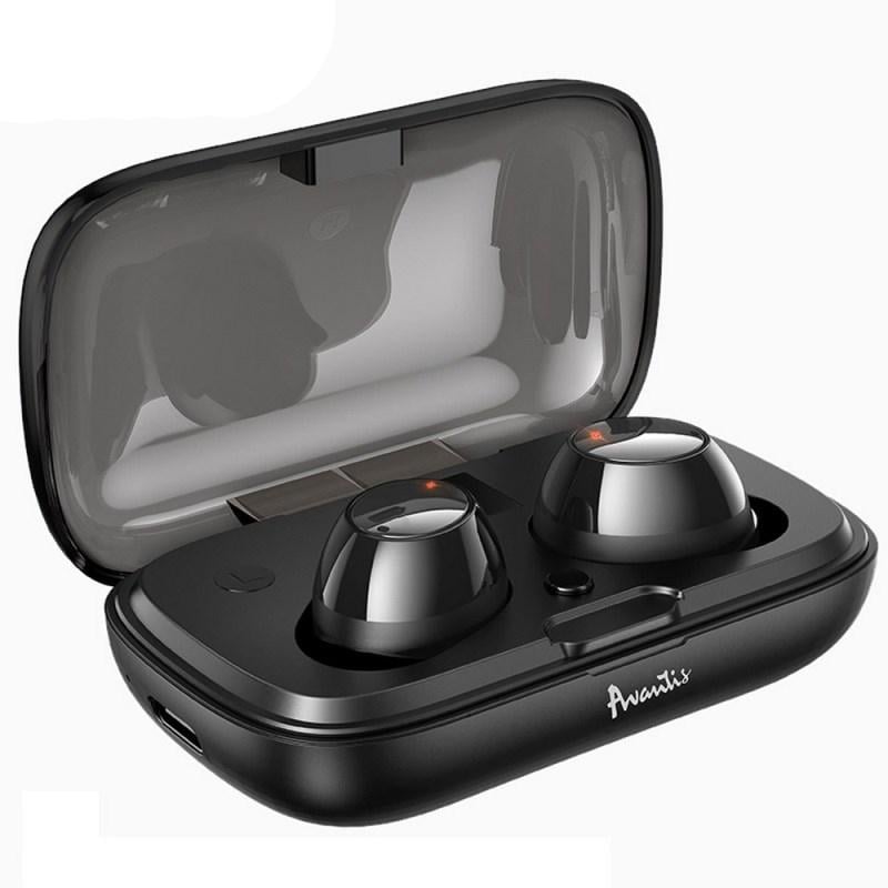 Наушники беспроводные Avantis A470 Bluetooth с микрофоном и кейсом Черный (557-755359)
