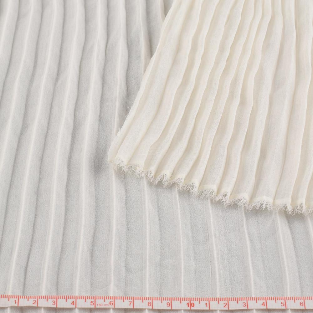 Ткань креп гофре в натянутом виде ширина 140 см Бежевый (11416.013) - фото 2