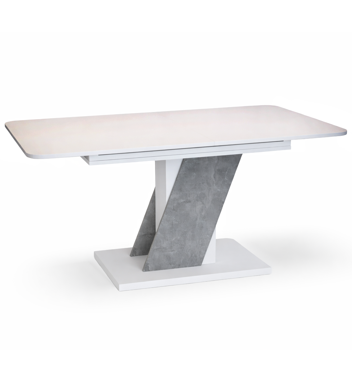 Обеденный стол раскладной AVVS Карвело Loft прямоугольный 140х80 см Белая Аляска/Индастриал (CARVELO_B/I)