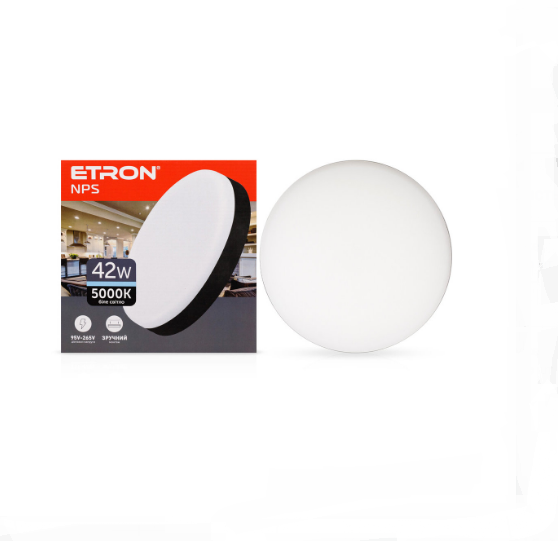 Светильник накладной Etron 42W ETRON 5000K Черно-белый (26738381)