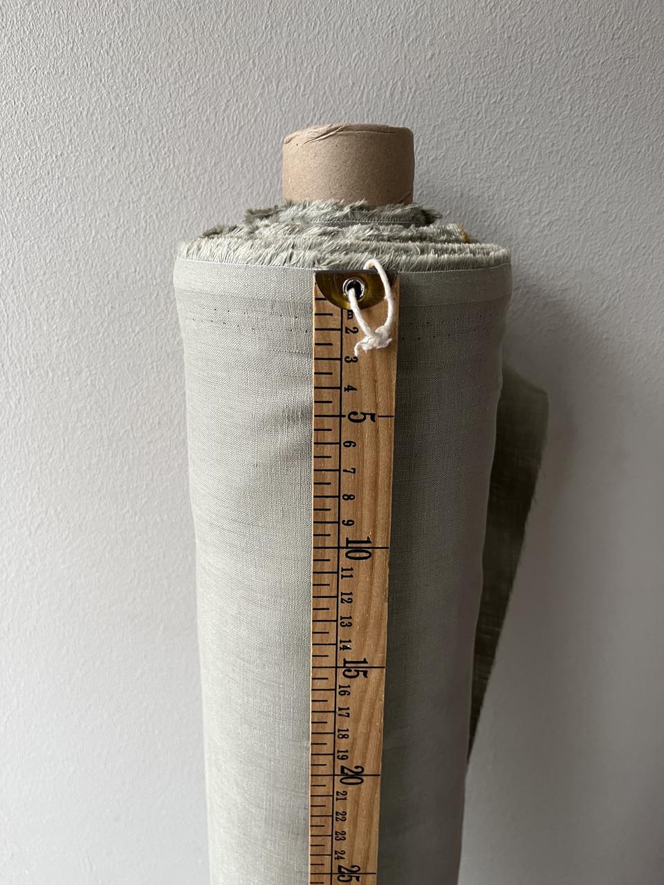 Ткань Linen Plus рубашечная льняная Светло-оливковый 138 - фото 9