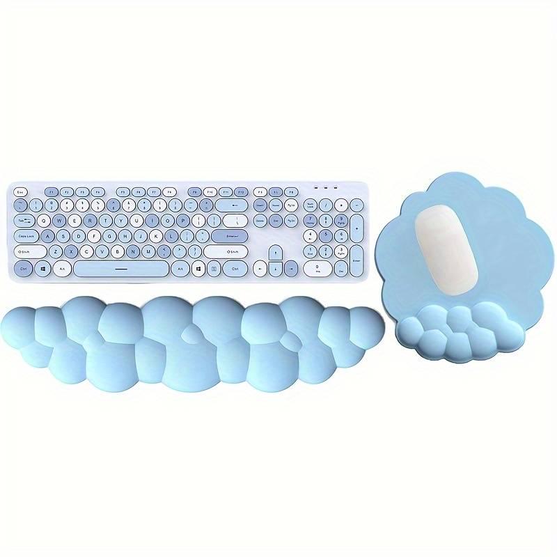 Комплект подставок для клавиатуры и мышки Bubbles Голубой - фото 2