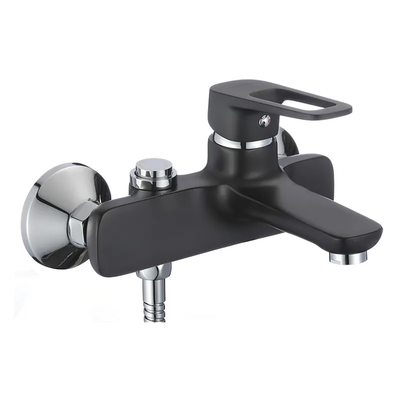 Смеситель для ванны с коротким изливом MIXXUS Nevada 009 Euro из силумина Черный (MI5918)