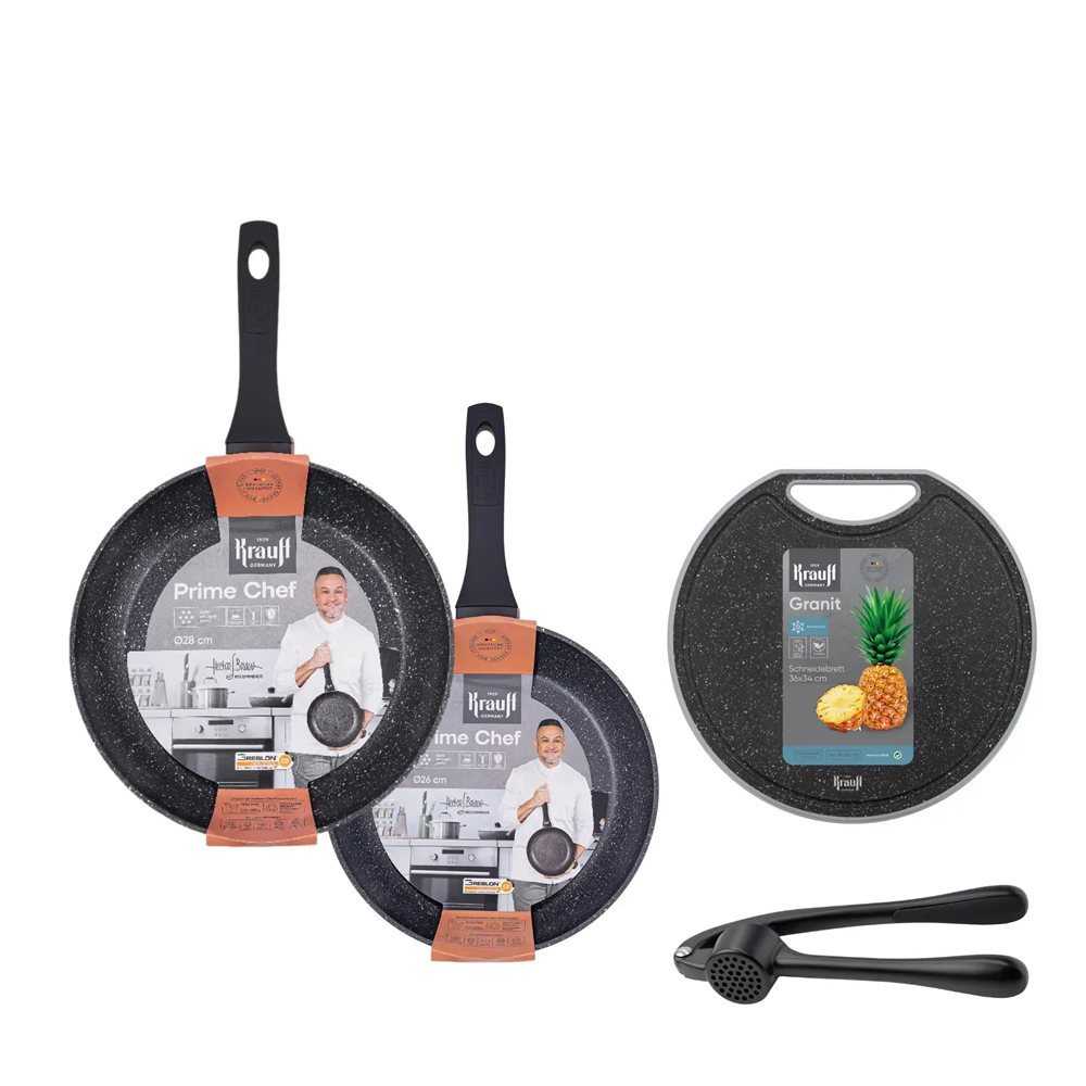 Набор сковородок Krauff Prime Chef 26/28 см с кухонными принадлежностями (55-333-551) - фото 5 Набор сковородок Krauff Prime Chef 26/28 см с кухонными принадлежностями (55-333-551) - фото 5