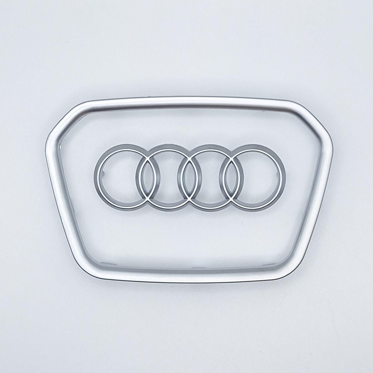 Эмблема руля Audi 89х59 мм Хром матовый (2325774857)
