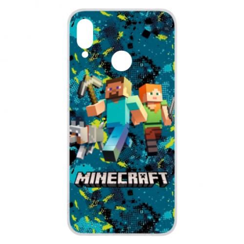 Чехол для Huawei P Smart Plus 2018 Minecraft Steve Alex And Dog