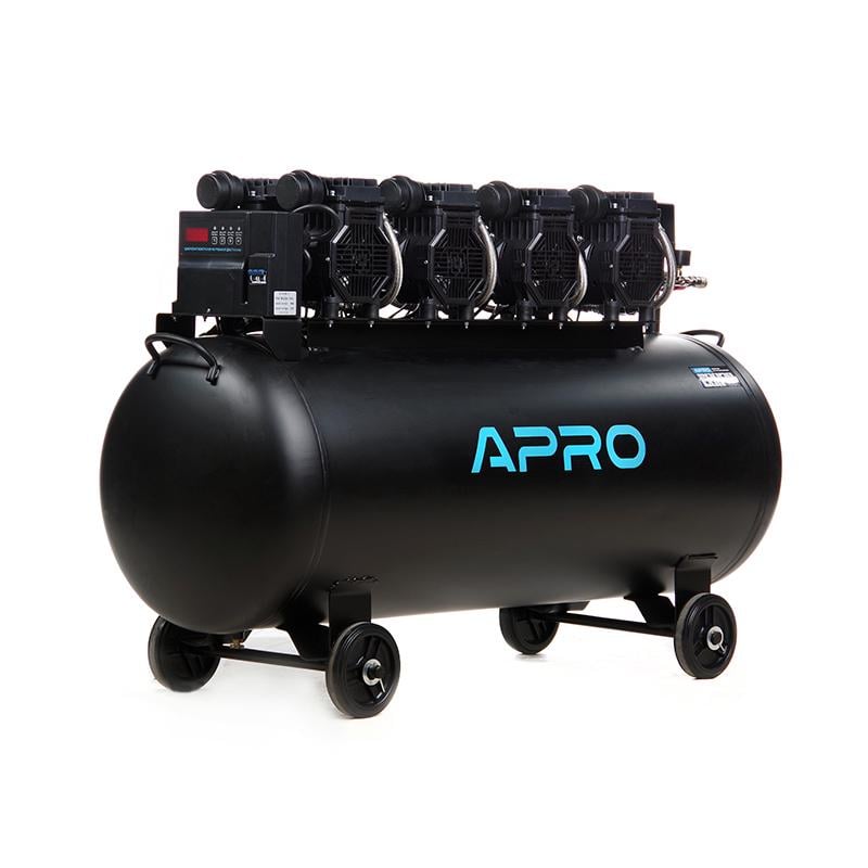 Компрессор Apro восьмицилиндровый безмасляный OFE-200 8 Бар 4х1,5 кВт 950 л/мин 200 л 2 крана (850172) - фото 5 Компрессор Apro восьмицилиндровый безмасляный OFE-200 8 Бар 4х1,5 кВт 950 л/мин 200 л 2 крана (850172) - фото 5