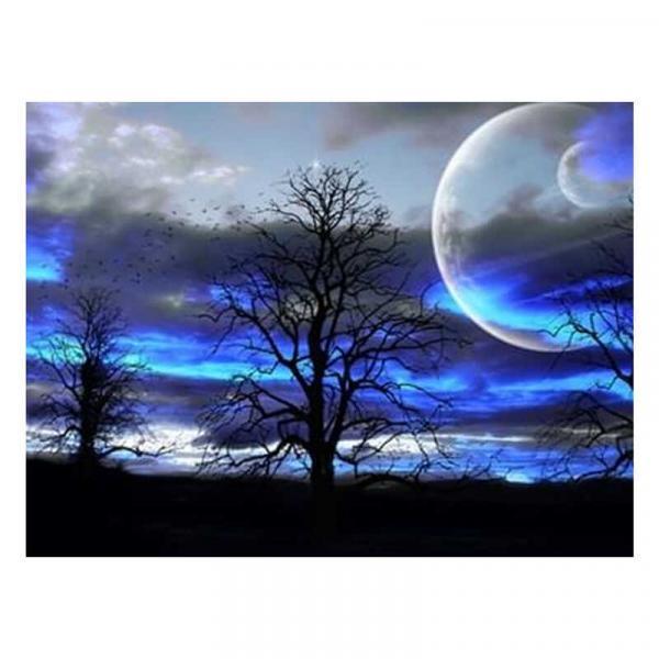 Алмазная мозаика TK Group В синем сиянии 40х30 см с рамкой в коробке (GB76090-mt)