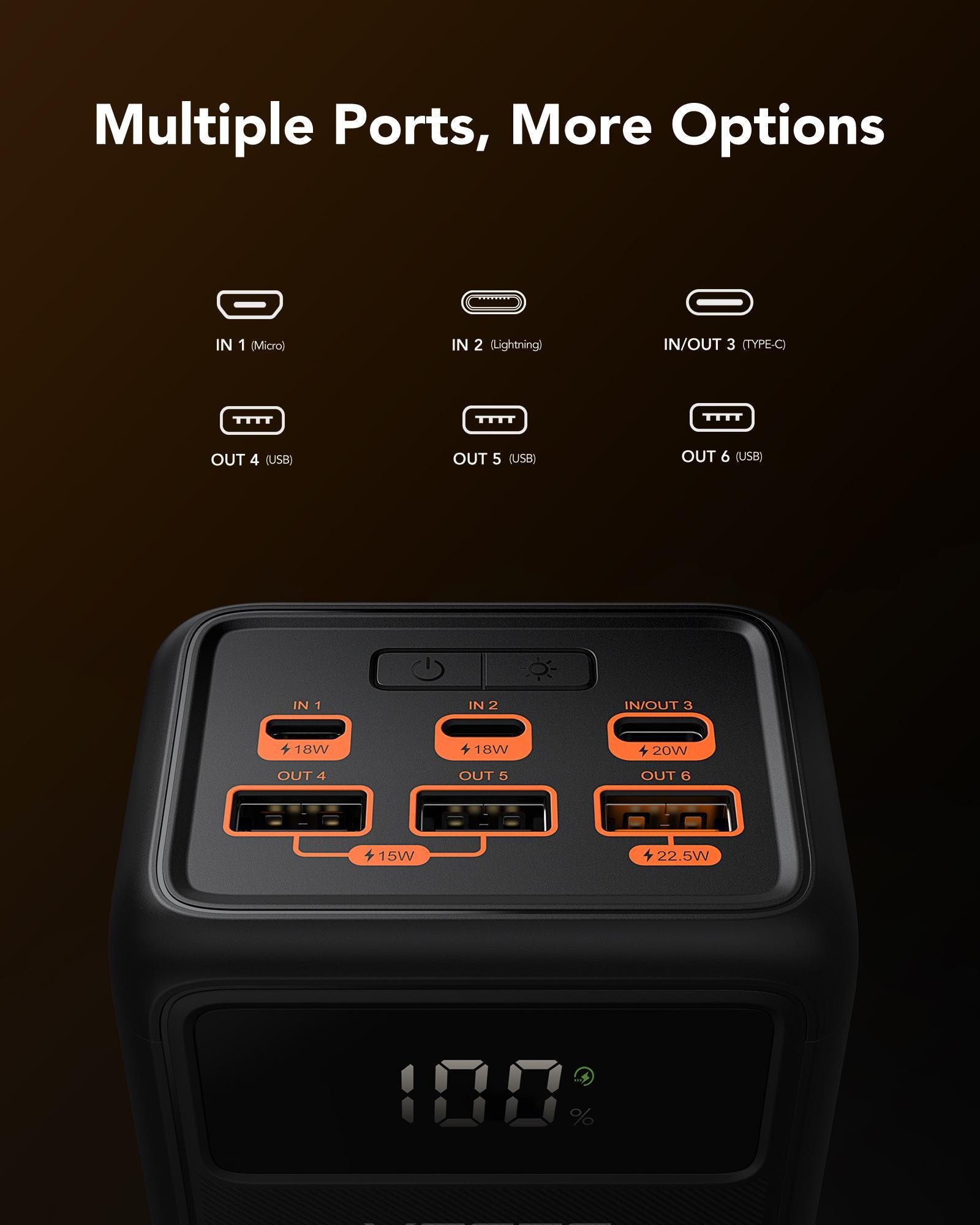 Повербанк VEGER TANK LITE 50000 mAh (W5001) - фото 6 Повербанк VEGER TANK LITE 50000 mAh (W5001) - фото 6