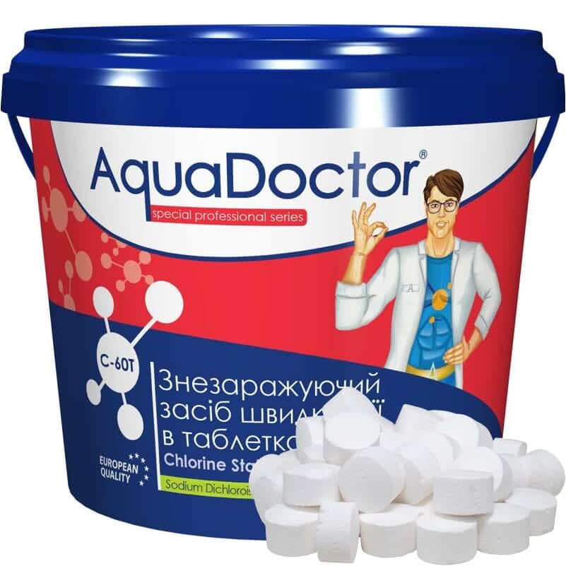 Хлор шоковый Aquadoctor C60T 0,9 кг таблетки по 20 гр