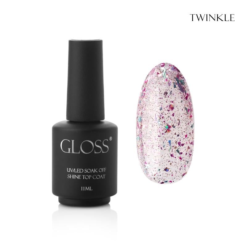 Топ для гель-лаку GLOSS Shine top coat 11 мл Twinkle(75934)