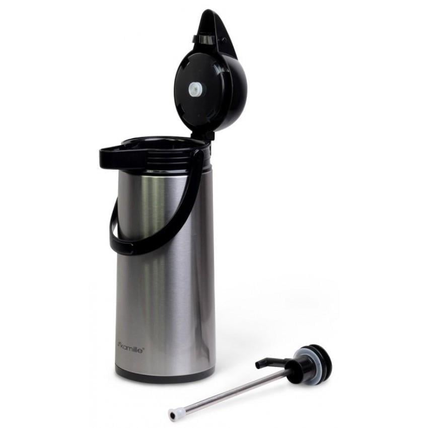 Термос Kamille KM-2026 помповий зі скляною колбою 1,9 л (1270867597) - фото 2 Термос Kamille KM-2026 помповий зі скляною колбою 1,9 л (1270867597) - фото 2