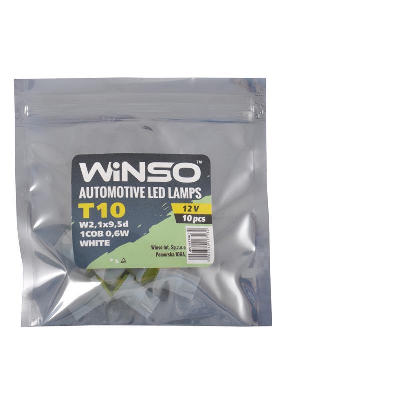 Автолампа LED Winso 12V COB T10 W2.1x9.5d 10 шт.