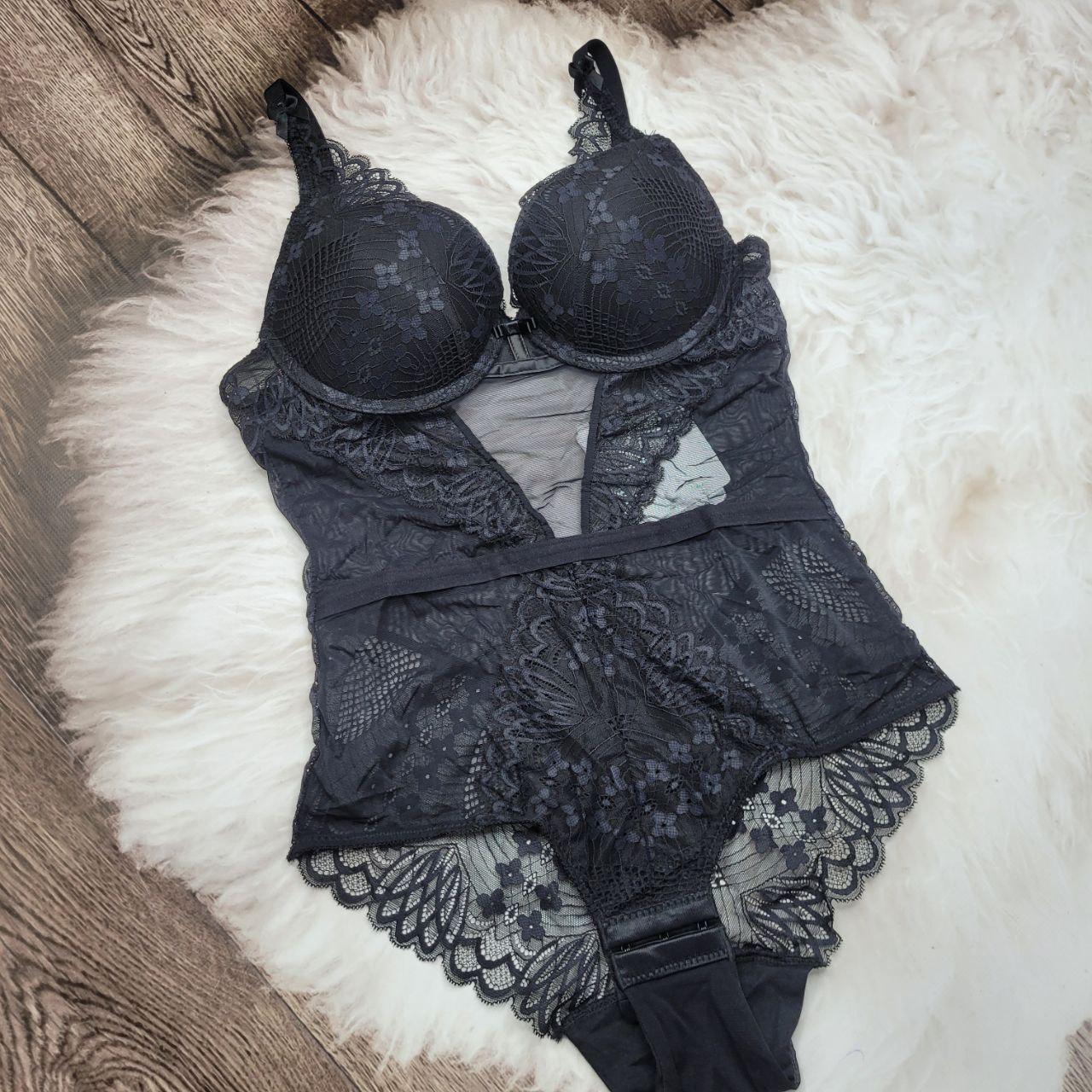 Боді мереживний в сіточку Velencosa 85B Black