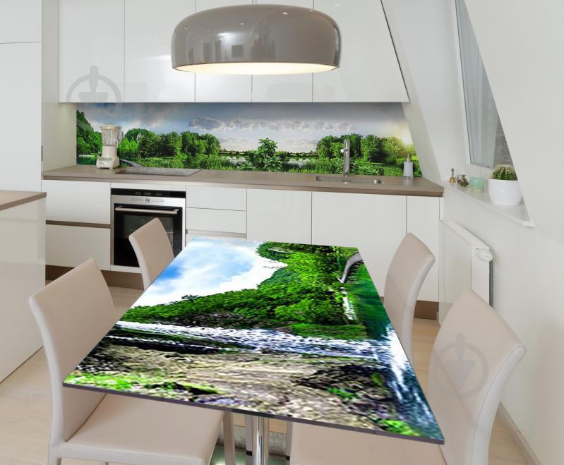 Наклейка 3Д виниловая на стол Zatarga «Сочный рассвет» 600х1200 мм для домов, квартир, столов, кофейн, кафе Наклейка 3Д виниловая на стол Zatarga «Сочный рассвет» 600х1200 мм для домов, квартир, столов, кофейн, кафе