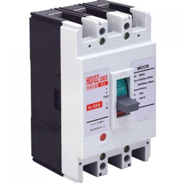 Автоматический выключатель шкафной Horoz Electric Safe 3P 63А тип С (27018-1) - фото 1