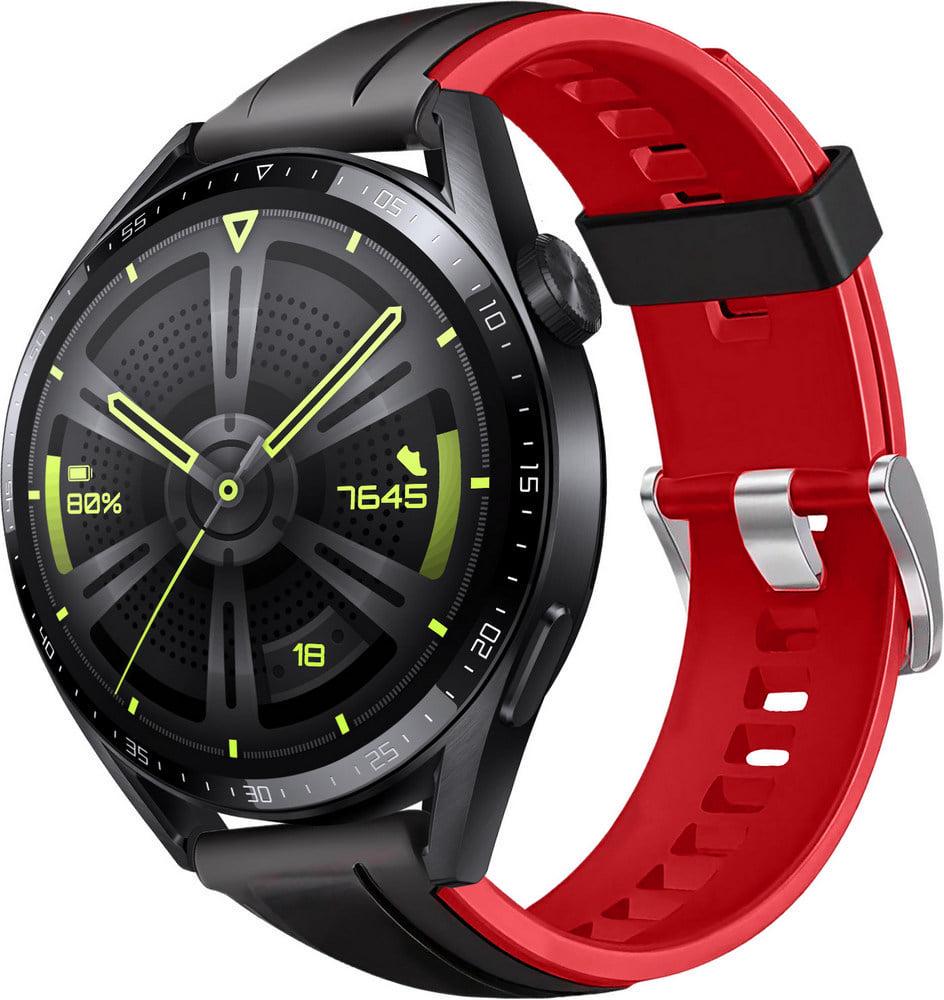 Ремешок Coholl для Huawei Watch GT 4 46 мм Black Red (38571-44) Ремешок Coholl для Huawei Watch GT 4 46 мм Black Red (38571-44)