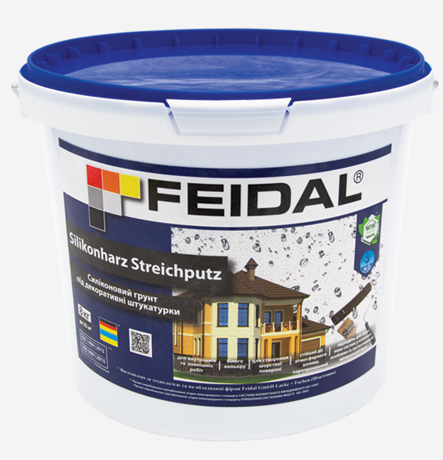 Грунт-краска Feidal Silikonharz Streichputz А 8 кг Белый (1816674833)