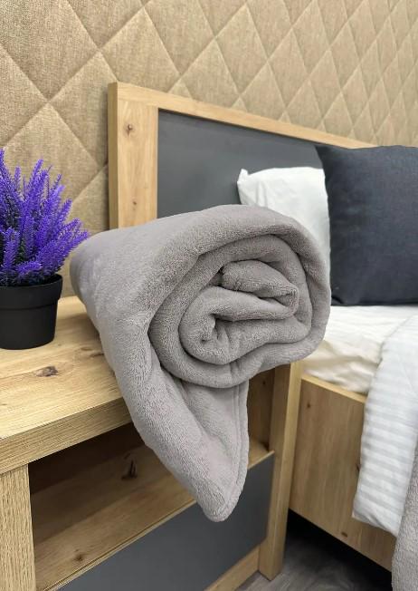 Покривало на диван/ліжко велсофт 160х200 см Світле какао (87-041) - фото 3 Покривало на диван/ліжко велсофт 160х200 см Світле какао (87-041) - фото 3