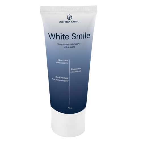 Зубное отбеливающее гель-паста Рослина Карпат White Smile 75 мл