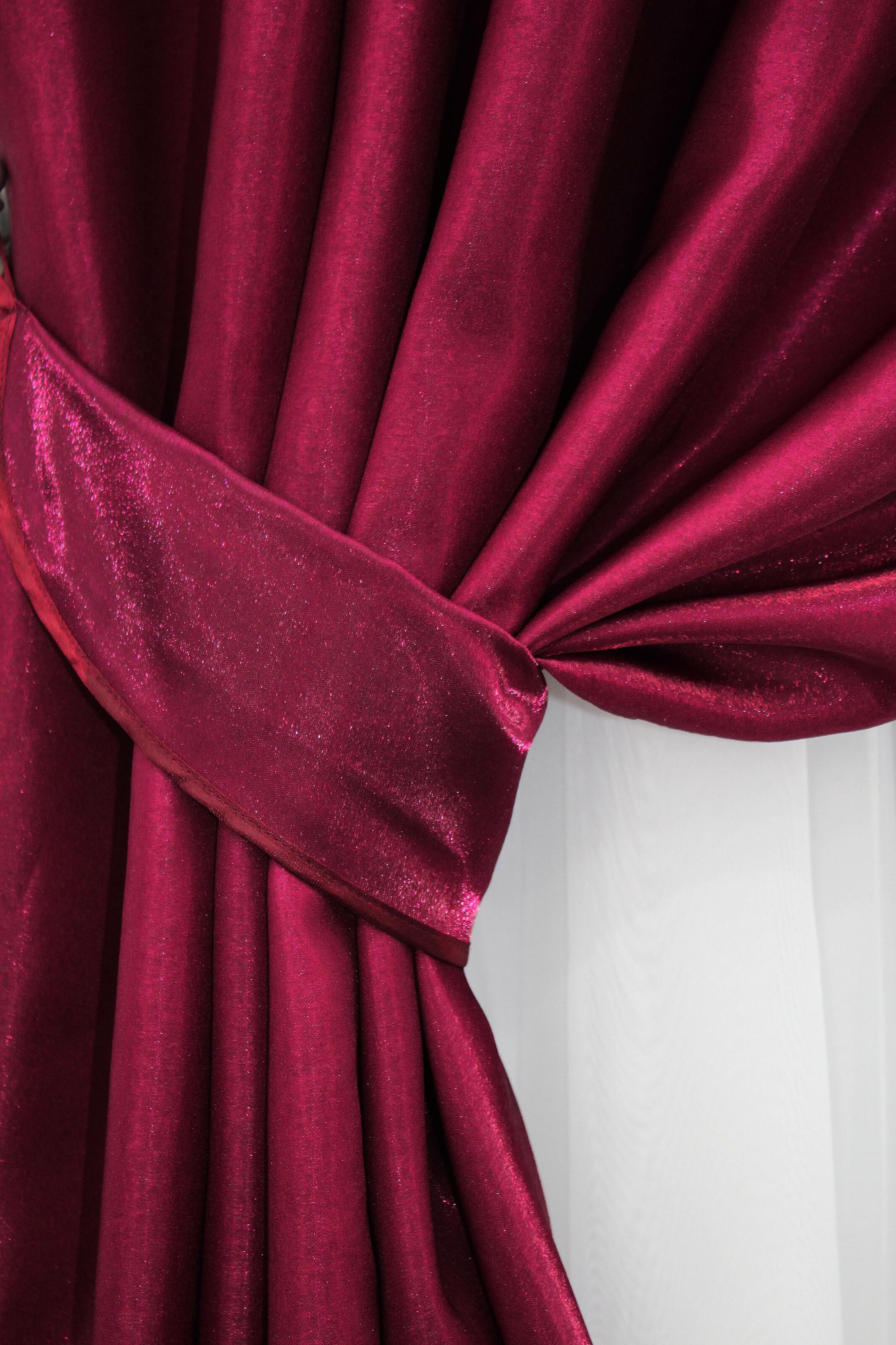 Комплект штор VR-Textil Атлас № 795ш монорей 150х270 см 2 шт. Бордовый (30-584) - фото 9 Комплект штор VR-Textil Атлас № 795ш монорей 150х270 см 2 шт. Бордовый (30-584) - фото 9