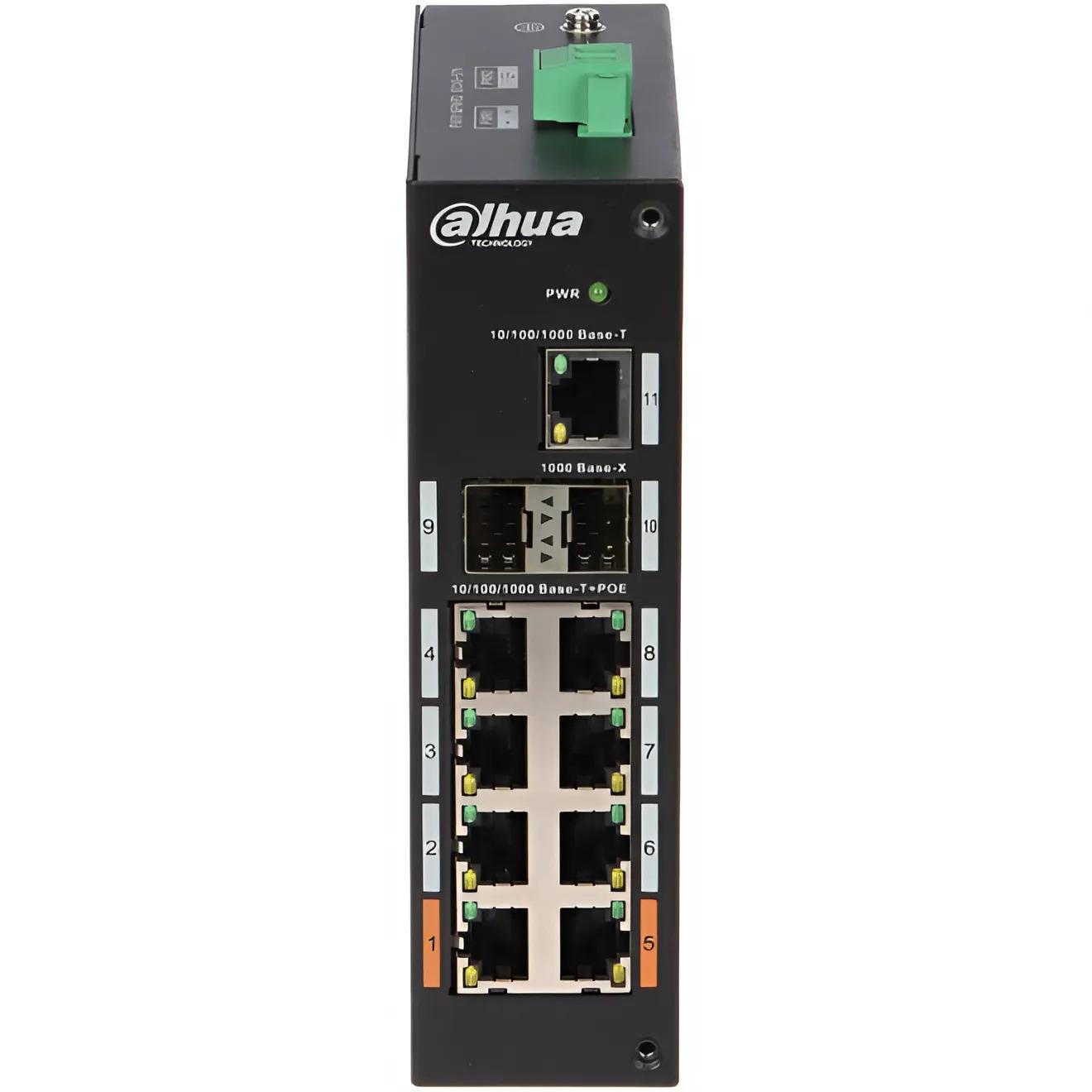 Коммутатор сетевой Dahua DH-PFS3211-8GT-120 8 портов PoE 33 Гбит/с Черный (30067329) - фото 2 Коммутатор сетевой Dahua DH-PFS3211-8GT-120 8 портов PoE 33 Гбит/с Черный (30067329) - фото 2