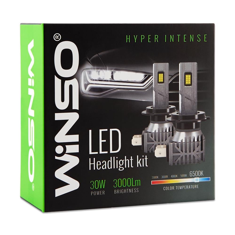Автолампа Winso LED HВ4(9006) 12/24V 30Вт 3000Лм 6500K CSP3570 2шт - фото 2 Автолампа Winso LED HВ4(9006) 12/24V 30Вт 3000Лм 6500K CSP3570 2шт - фото 2