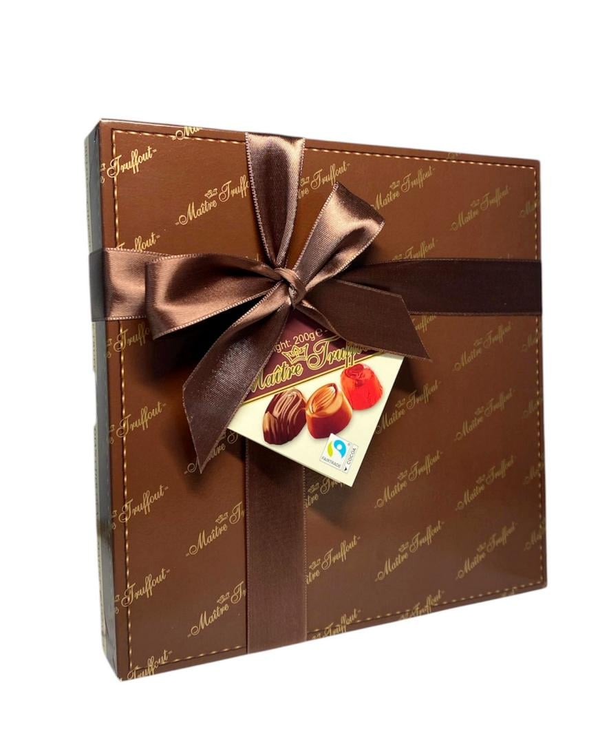 Конфеты Maitre Truffout Assorted Belgian Pralines Dark шоколадные ассорти пралине 200 г (60656)